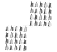 OKUMEYR 40 Piezas Protector De Dedos Para Cortar Cortador De Pulgar De Planta Herramientas Para Descascarar Nueces Cosecha Herramienta Para Pelar Alimento Silver Acero Inoxidable