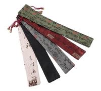 OKUMEYR 5 Bolsas Diseño Tradicional Chino para Abanicos Plegables de Algodón Cordón Fácil de Llevar y Proteger Abanicos Vintage en Regalos y Colecciones Personales