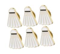 OKUMEYR 6 Piezas Broches de Bádminton de Aleación de Zinc Pines de Solapa Deportivos con Diseño de Dibujos Animados Enamel para Ropa Bolsos y Chaquetas Accesorios Unisex