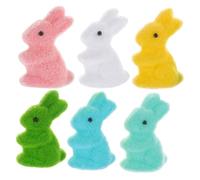 OKUMEYR 6 Piezas De Orejas De Conejo De Peluche Para Romper El Aburrimiento Figuras De Conejo De Pie Micropaisaje Decoración De Conejo Accesorios De Conejito De Peluche Mini Conejo