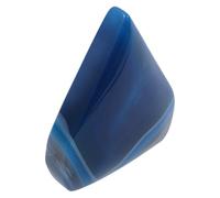 OKUMEYR Adorno de Escritorio de Cristal en Forma de Llama Azul de Ágata Natural, Pieza Central Decorativa Elegante para Decoración de Hogar Apariencia Translúcida
