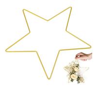 OKUMEYR Adorno de Figura Metálica Dorada de 25cm en Forma de Pentagrama, Resistente y Esmaltado para Decoración Navideña en Paredes y Habitaciones Infantiles
