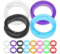 OKUMEYR Anillo de tijera de silicona para tijeras de peluquería 20 piezas fácil de instalar para corte de cabello y protección de dedos Color Aleatorio