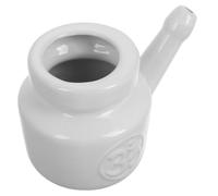 OKUMEYR Botella de Cerámica de Color Claro para Lavado Nasal 350 Ml Irrigador Nasal Reutilizable para Limpieza Profunda de Senos Paranasales Equipo Seguro y para Yoga