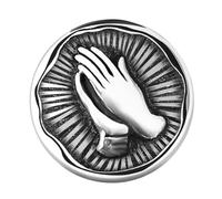 OKUMEYR Broche Diseño Vintage de Aleación Plata Insignia de Oración Accesorio Auspicioso Virgen María Calidad para Ropa y Cuello para Ti o Seres Queridos