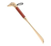 OKUMEYR Calzador Herramienta Auxiliar Ergonómica de Mango Largo de Metal y Madera Portátil para Poner y Quitar Zapatos para Mujeres y Personas Mayores en Casa y Recuperación Postparto