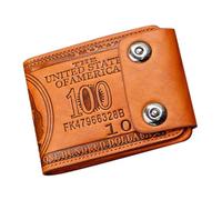 OKUMEYR Cartera y Funcional Doble Cierre de Botón y Múltiples Compartimentos Pequeña de Cuero Estilo Vintage para Organizar Esenciales para Hombre