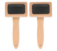 OKUMEYR Cepillos de Fieltrar Herramienta Portátil Manuales de Madera para Cardar Lana y Preparar Fibras Pack de 2 Piezas para Manualidades y Proyectos de Fieltro al Aire Libre