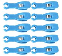 OKUMEYR Clips de Plástico Azul para Piercing de Oreja, Antideslizantes y Desechables, 10 Piezas, Herramienta para Perforación y Control de Sangrado en Uso Doméstico