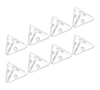 OKUMEYR Conectores Triangulares de Acrílico Fácil de Reemplazar y Resistente Orificios para Tornillos 8 Piezas para Montaje para Vitrinas