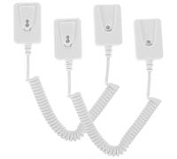 OKUMEYR Correa de Seguridad Antideslizante para Control Remoto TV, Gancho Adhesivo Cuadrado sin Perforación, 2 Piezas, Soporte para Mando a Distancia, Cable Espiral para Evitar Pérdidas