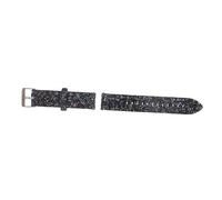 OKUMEYR Correa relojes digitales banda de reloj de pulsera banda de lentejuelas the band campanilla banda de reloj inteligente pulsera de muñeca La trasera es de piel serraje. Black