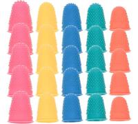 OKUMEYR Dediles de Goma Antideslizantes y Antiestáticos, 25 Unidades, Protección para Puntas de Dedos Resistentes al Desgaste, Accesorios para Tallado, Pulido y Trabajos Color Aleatorio