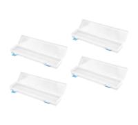 OKUMEYR Estuche Transparente Portátil para Pinceles de Caligrafía y Accesorios de Pintura, Plástico Resistente, Diseño Fácil Acceso, Adecuado para Escuela y Artistas, Pack de 4 Piezas