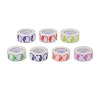 OKUMEYR Etiquetas Adhesivas para Gestión de Inventario, 7 Rollos Codificados por Colores para Cada Día Semana, Removibles y Fáciles de Despegar, Ideales para Control de Estilo Aleatorio