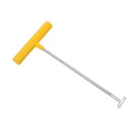 OKUMEYR Gancho de Elevación Manija en T de Tapa de Alcantarilla Acero Inoxidable y Pvc, 28mm, Amarillo, para Levantar Tapas de Pozo de Registro y Puertas Pesadas, Uso Exterior y