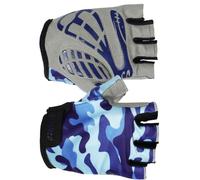 OKUMEYR Guantes de Ciclismo Medio Dedo, Transpirables y Cómodos, de Nylon Azul, Ideales para Deportes y Levantamiento de Pesas