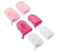 OKUMEYR Guantes Desmaquillantes para Lavado Facial Fibra Fina, Diseño Simple y Paquete de 6 Piezas para Limpieza y Exfoliación del Rostro