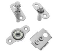 OKUMEYR Herraje para Puerta Plegable de Acero Inoxidable Plata, Funcionamiento Silencioso, Optimización de Espacio, para Pequeños Apartamentos y Uso Comercial