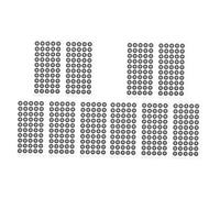 OKUMEYR Marcadores De Escaneo 3D Reflectantes De Pet, Puntos De Marcado De 6mm Interior y 10mm Exterior, Grosor 0,15mm, 10 Hojas 50 Unidades, para Mejora De Precisión Escáneres 3D