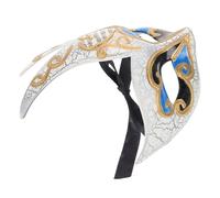 OKUMEYR Máscara de Mascarada de Venecia para Hombre Diseño de Llama, Media Cara, Ajustable Correa, de Plástico para Fiestas de Carnaval y Disfraces Creativos