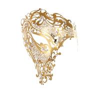 OKUMEYR Máscara Veneciana Dorada de Metal Diseño Hueco y Cómodo para Fiestas de Disfraces y Navidad Estilo Elegante y Misterioso