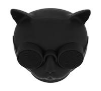 OKUMEYR Mini Altavoz Inalámbrico Portátil en Forma de Gato Altavoz Negro Pequeño de Plástico para Exteriores Ligero Adecuado para Viajes y Fiestas