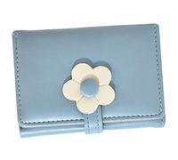 OKUMEYR Monedero para Niñas Diseño de Flores, Billetera de PU Cuero, Estilo Coreano Simple, Plegable Almacenamiento Clasificado para Uso en Casa y Exterior