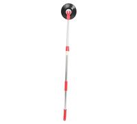 OKUMEYR Palo de Fregona para Limpieza del Hogar con Mango Extensible de Acero Inoxidable Reforzado y Disco de Plástico Rojo para Mopa y Fregona