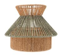 OKUMEYR Pantalla Estilo Rústico Difusión de Luz de Lámpara Colgante Tejida de Plástico y Hierro para Decoración Versátil Adecuado para Ambientes Creativos