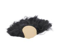 OKUMEYR Peluca Calva Negra de Látex para Disfraz de Halloween y Carnaval, Banda Elástica Ajustable Mejor Agarre y Accesorios Divertidos para Fiestas