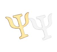 OKUMEYR Pin de Solapa Alfabético y de Psicología, Set de 2 Piezas en Metal para Mujeres, Accesorios para Bolsos y Chaquetas en Celebraciones