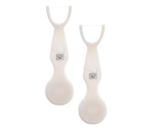 OKUMEYR Porta Hilo Dental en Forma Reutilizable 2 Palitos de Hilo Dental de Nylon y Mango Abc para Limpieza Bucal Completa en Oficina y Viajes