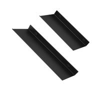 OKUMEYR Soportes para Guardar Cosméticos de Aluminio Espacial Negro, Diseño Montado en Pared Esquinas Curvas y Cubiertas para Tornillos, Ahorro de Espacio y Alta Resistencia