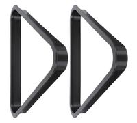 OKUMEYR Triángulo para Billar de Plástico Negro, Estructura Estable y Portátil, Compatible Bolas de 25mm para Mesas Pequeñas y Espacios de Aprendizaje, Paquete de 2 Piezas