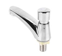 Okuyonic Grifo del Fregadero del Lavabo, a Prueba de Herrumbre, a Prueba de Fugas, Grifo de un Temporizador, Ahorro de Agua, Cobre Frío Duradero para el Público del Hotel