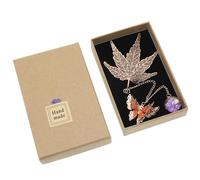 OKVGO Bonito marcapáginas de metal de oro rosa, regalo para lectores, profesores y estudiantes, regalo de Acción de Gracias, Navidad y cumpleaños (oro rosa, estilo 5)