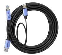 OkyLink Cable de impresora activo USB 3.0/3.2 Gen 1 de 25 pies (8 m) A macho a B macho, viene con cable de alimentación de 5 Gbps para impresora de larga distancia, escáner