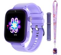 OKYUK 4G Smartwatch Niños con Teléfono y GPS, Reloj Infantil Multifuncional con Videollamada, Modos Deportivos, Despertador, App Store Integrada, Reloj Inteligente Infantil para Niños y Niñas (Morado)