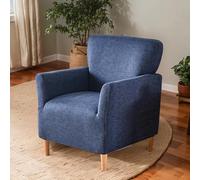 OKYUK Funda para Sillón Elástica Antideslizante Jacquard, Protección Completa, Ideal para Niños y Mascotas, Lavable a Máquina, Diseño Moderno (Cuadros Azules)