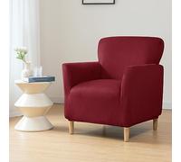 OKYUK Fundas para sillón de banquete, fundas de terciopelo de lujo con brazos, fundas elásticas para sillas para sala de estar, funda de sillón suave, antideslizante, apta para perros, protector de