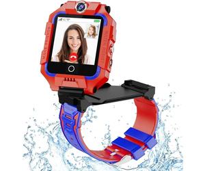 OKYUK Reloj Inteligente 4G para niños, rastreador GPS, múltiples Estilos de Escritorio para Elegir, Llamadas bidireccionales, Competencia de Imagen, SOS, Wi-Fi, Pantalla táctil Impermeable para niños