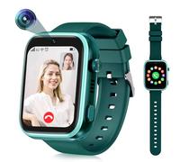 OKYUK Reloj Inteligente para niños 4G con rastreador GPS, Llamadas bidireccionales, Reloj Inteligente SOS con múltiples Estilos de Escritorio para Elegir, para niños y niñas de 6 a 12 años (Verde