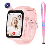 OKYUK Reloj Inteligente para niños 4G con rastreador GPS, Llamadas bidireccionales, Reloj Inteligente SOS con múltiples Estilos de Escritorio para Elegir, para niños de 6 a 12 años (Rosa)