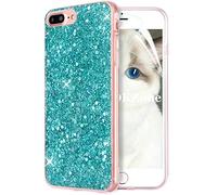 OKZone Funda iPhone 8 Plus,Funda iPhone 7 Plus, Cárcasa Brilla Glitter Brillante TPU Silicona Parachoque Teléfono Smartphone Funda Móvil Case para Apple iPhone 7 Plus/iPhone 8 Plus (Verde)