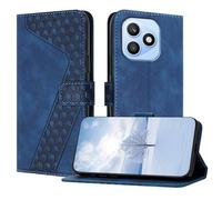 OKZone Funda para Honor X8D 4G,PU Cuero Flip Carcasa Fundas Móvil de Tapa Libro Caso Piel PU Billetera Case Telefono Cubrir Móvil Cover con Cáscara de TPU(Azul)