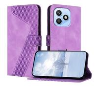 OKZone Funda para Honor X8D 4G,PU Cuero Flip Carcasa Fundas Móvil de Tapa Libro Caso Piel PU Billetera Case Telefono Cubrir Móvil Cover con Cáscara de TPU(Púrpura)