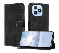 OKZone Funda para Honor X8D 4G,PU Cuero Flip Carcasa Fundas Móvil de Tapa Libro Caso Piel PU Billetera Case Telefono Cubrir Móvil Cover con Cáscara de TPU(Negro)