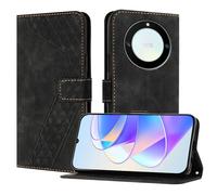OKZone Funda para Honor X9A 5G/X40 5G/Magic 5 Lite, PU Cuero Flip Carcasa Fundas Móvil de Tapa Libro Caso Piel PU Billetera Case Telefono Cubrir Móvil Cover con Cáscara de TPU(Negro)