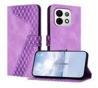 OKZone Funda para Huawei Enjoy 90 Plus 5G,PU Cuero Flip Carcasa Fundas Móvil de Tapa Libro Caso Piel PU Billetera Case Telefono Cubrir Móvil Cover con Cáscara de TPU(Púrpura)